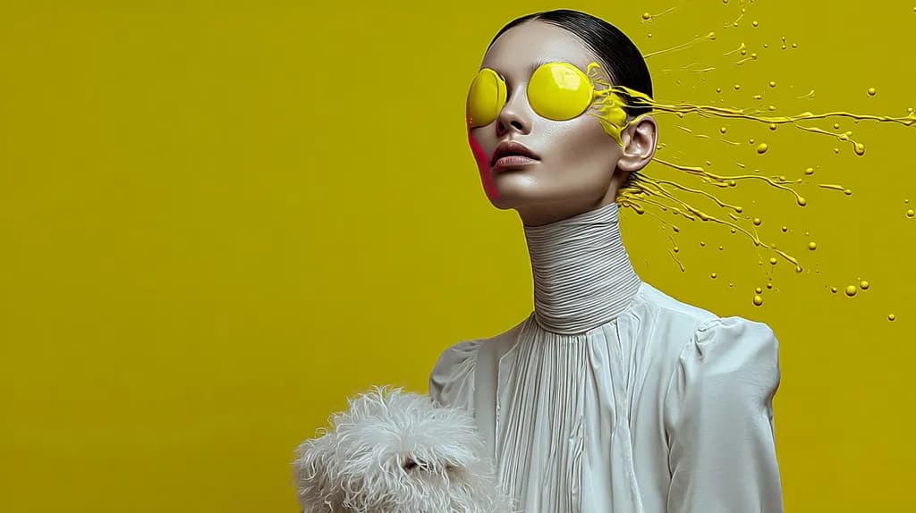 Vibrant Whispers: A Playful Dance of Color and Form in Modern Artistry