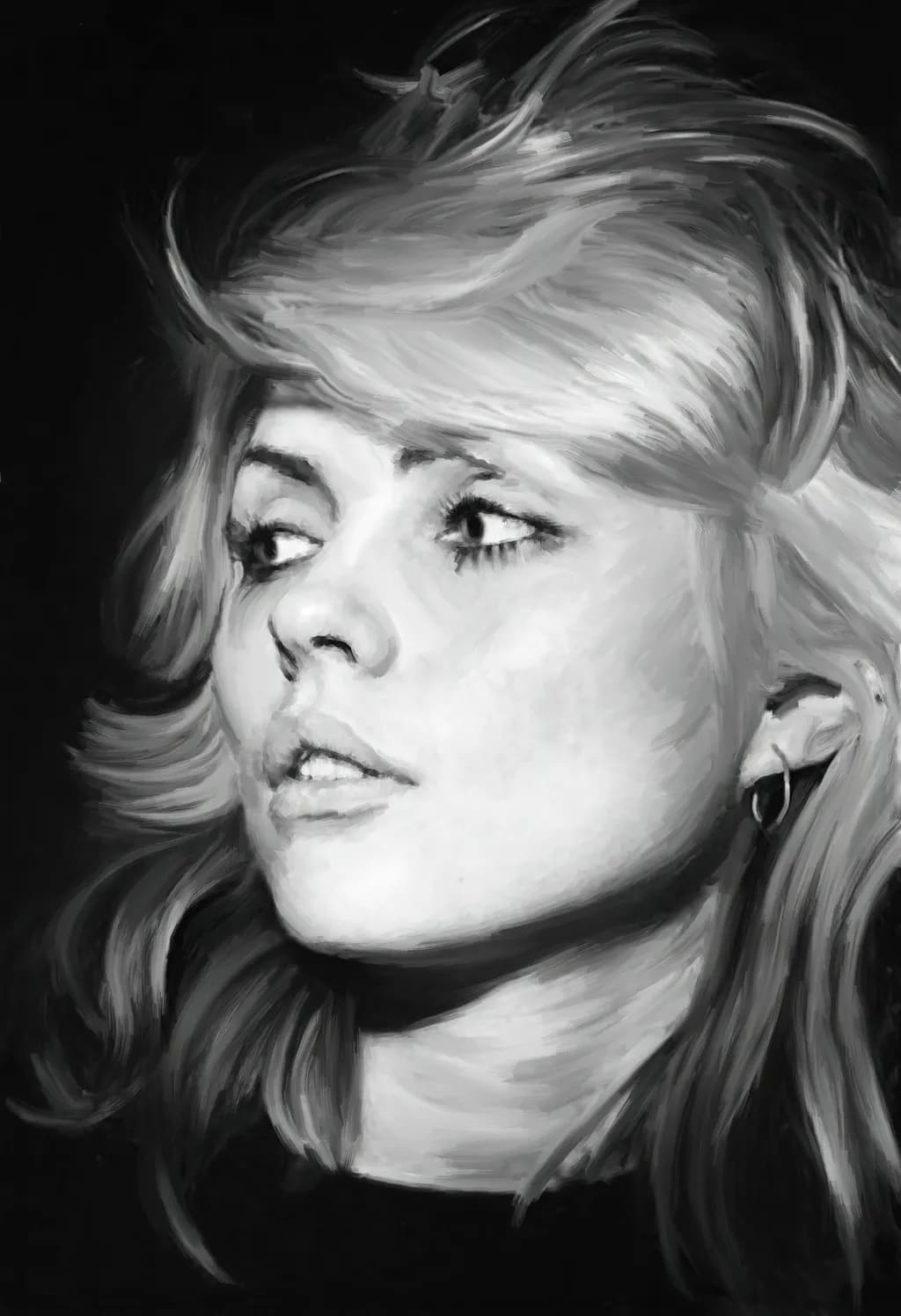 Whispers of Elegance: A Monochrome Portrait of Timeless Beauty