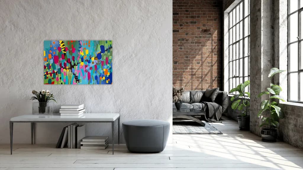 Vibrant Harmony: A Colorful Dance of Shapes and Nature's Essence