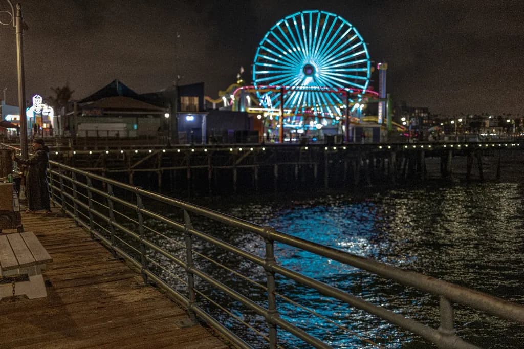 Whispers of the Night: A Serene Stroll Along the Illuminated Pier