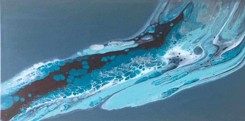 Oceanic Whispers: A Fluid Dance of Turquoise and Gray