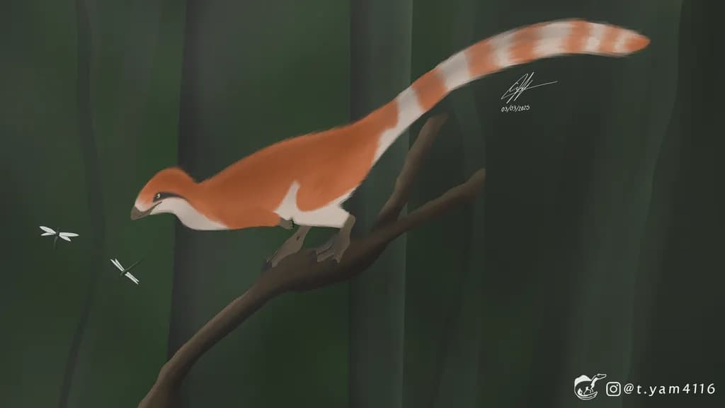 Whispers of the Forest: An Orange Bird's Dance Among Dragonflies