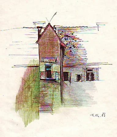 Whispers of Home: A Serene Sketch of Architectural Charm