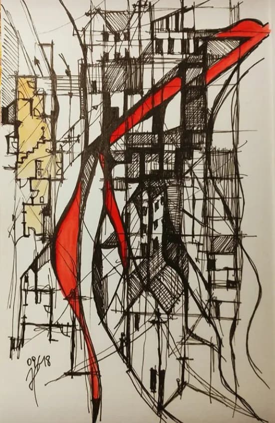 Dynamic Monochrome: A Geometric Journey Through Abstract Lines and Contrast