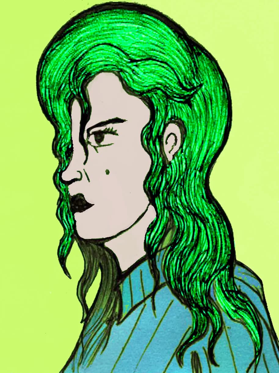 Whispers of Green: A Portrait of Bold Identity