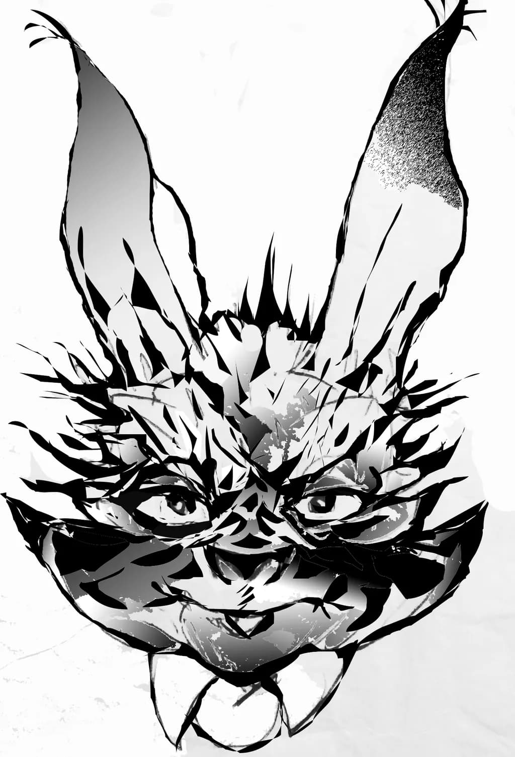 Whimsical Shadows: The Enigmatic Bunny Portrait