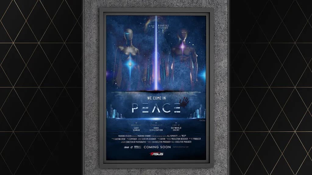 Sci-Fi Artwork: We Come in Peace Poster B2