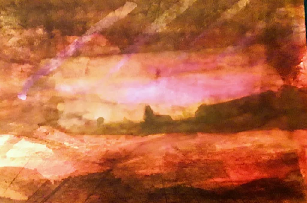 Vibrant Horizons: An Abstract Landscape of Color and Texture