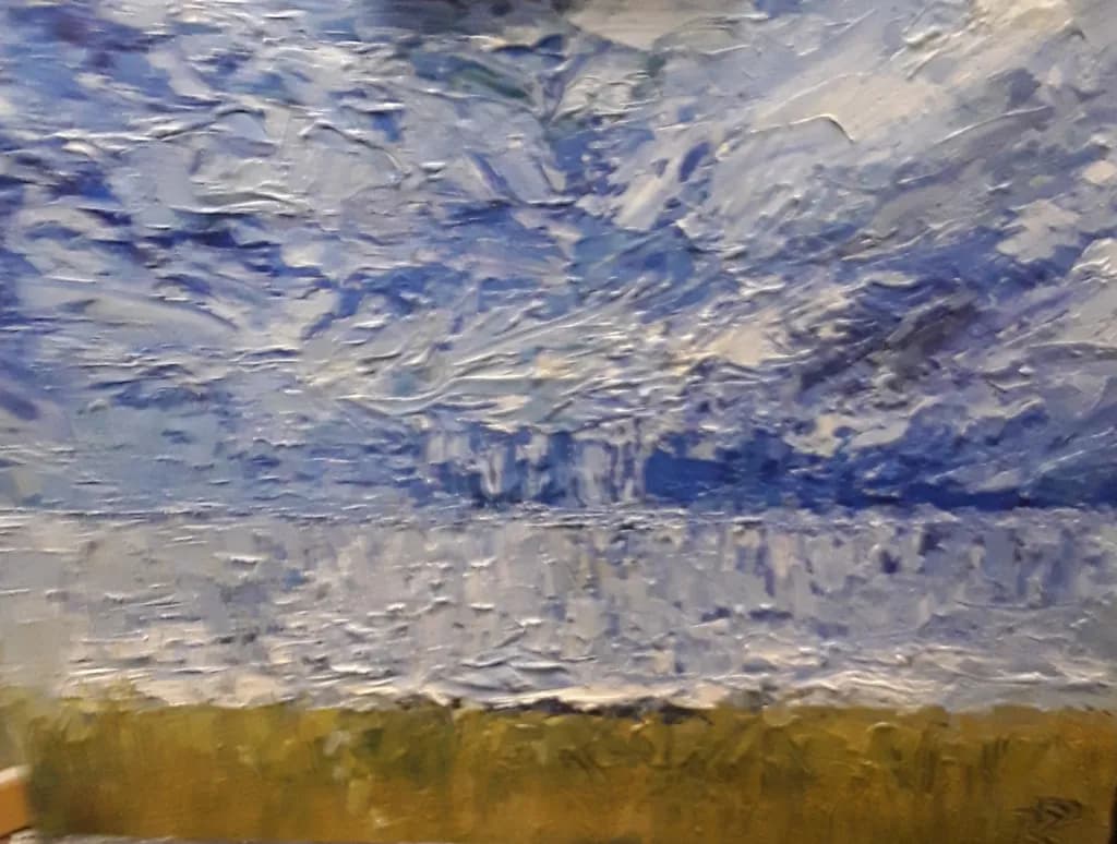 Whispers of the Sky: A Serene Dance of Blue and Gold