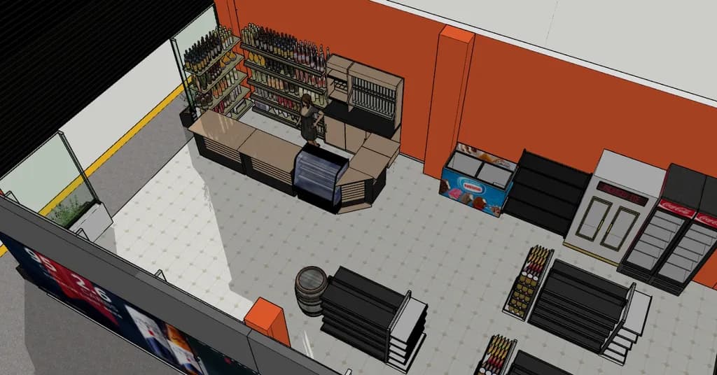 Modern Convenience Store Layout: A Vibrant Design for Retail Success