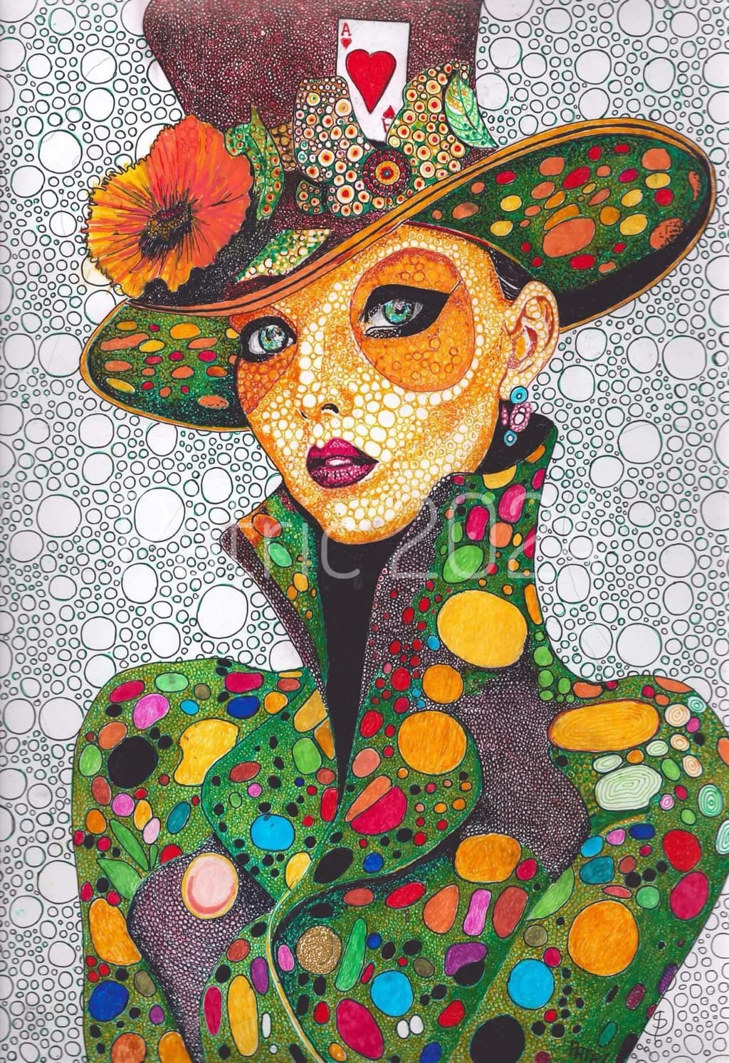 Vibrant Whimsy: A Playful Dance of Color and Form in Abstract Art