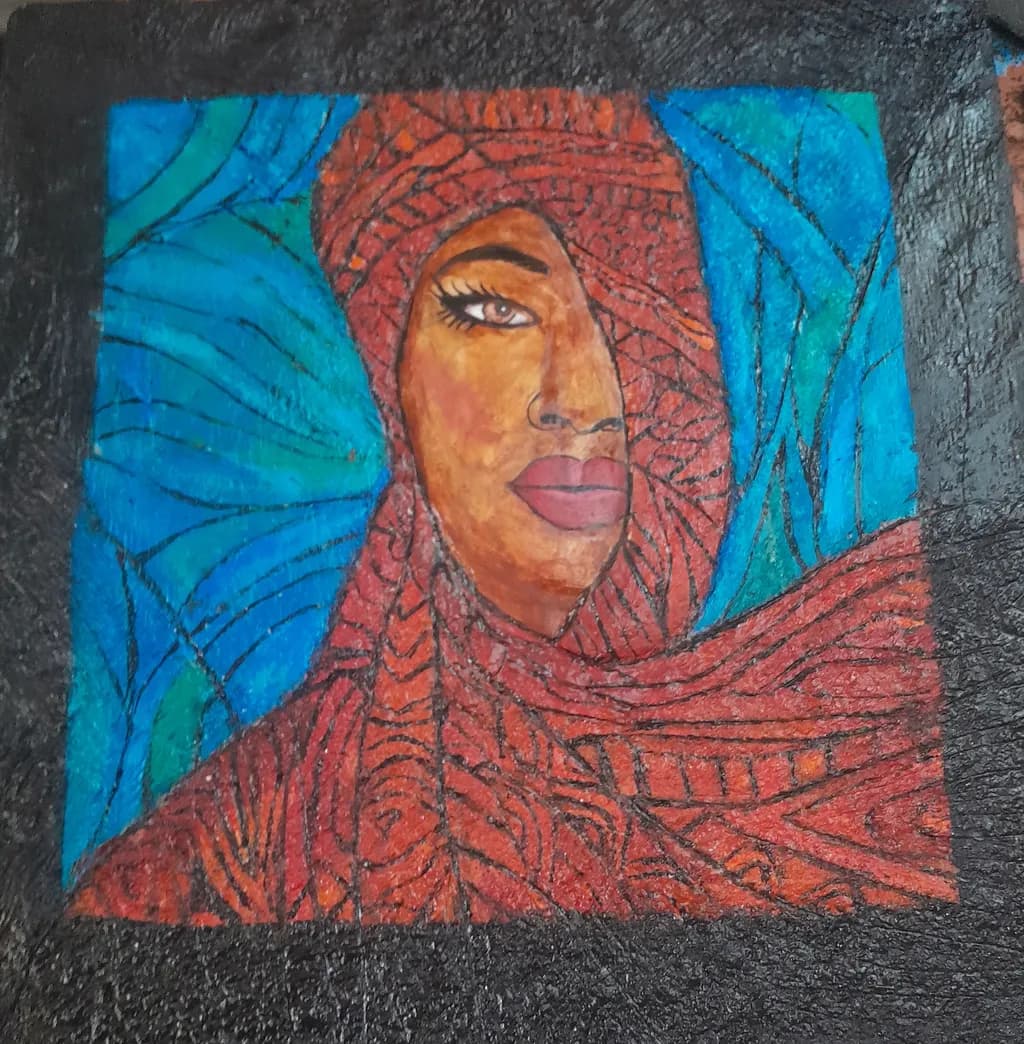 Vibrant Expressions: An Abstract Portrait of Identity and Color