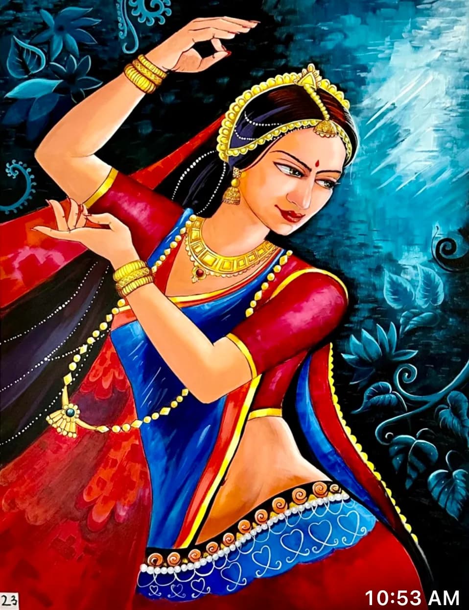 Graceful Dance of Colors: A Traditional Expression in Motion