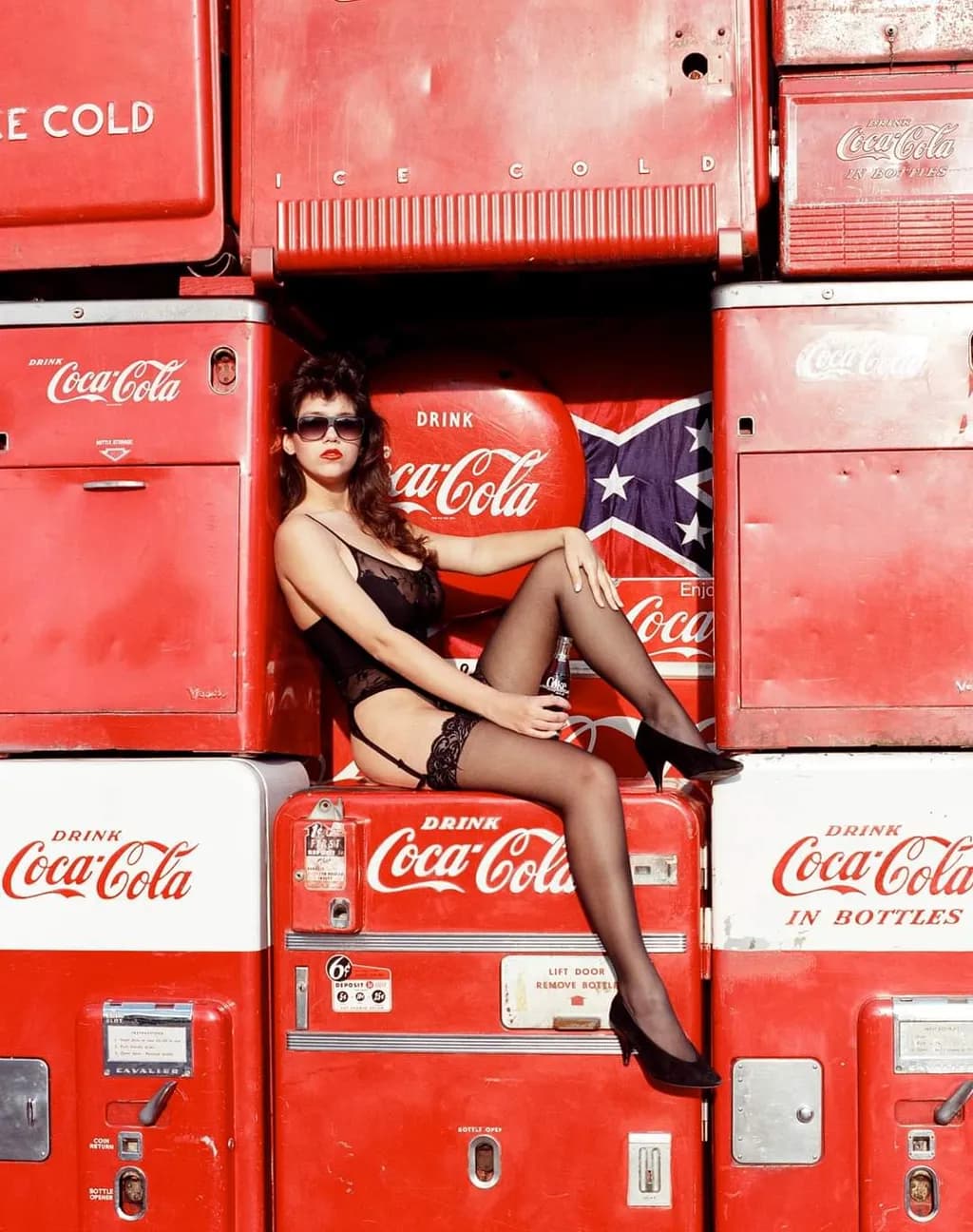 Vintage Glamour: A Bold Fusion of Retro Coca-Cola and Modern Elegance