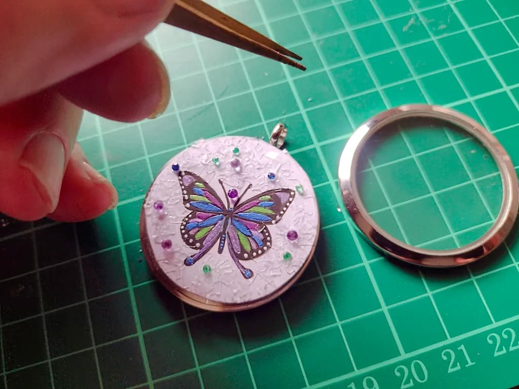 Whimsical Butterfly Pendant: A Handcrafted Gem of Color and Elegance