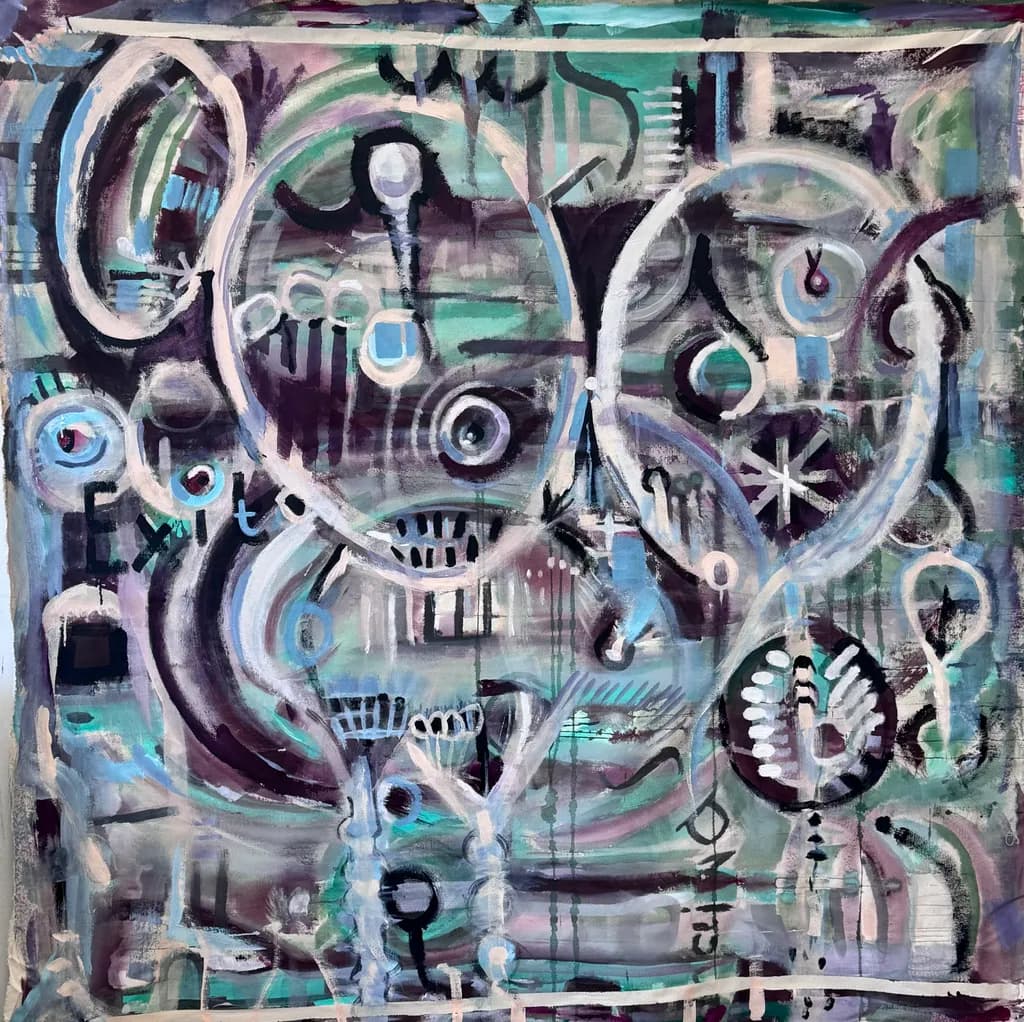 Echoes of the Unseen: A Dance of Color and Form in Abstract Expressionism