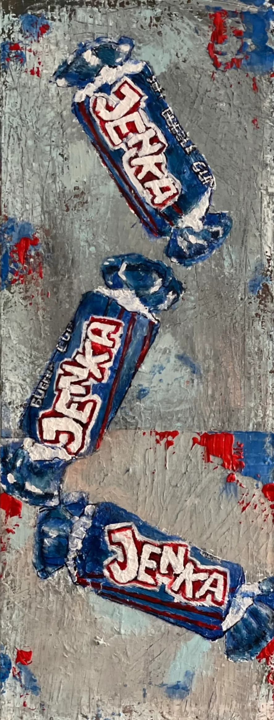 Candy Dreams: A Playful Dance of Blue and Texture