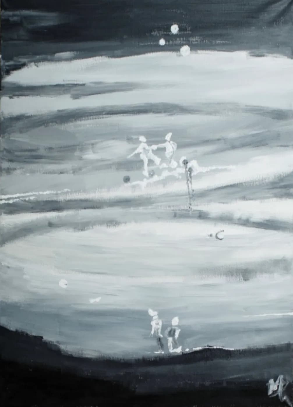 Whispers of the Cosmos: A Dance in Monochrome Serenity
