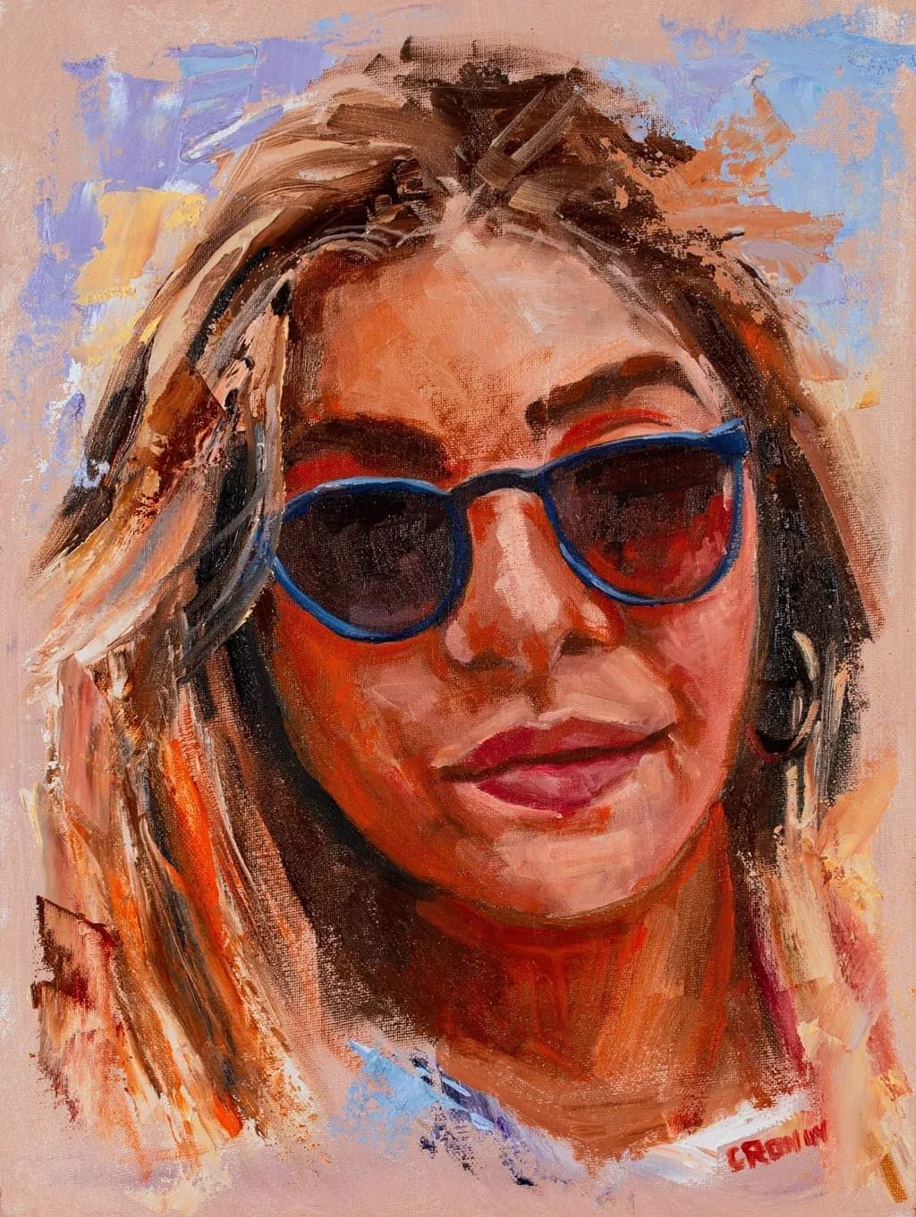 Radiant Reflections: A Vibrant Portrait of Confidence and Style
