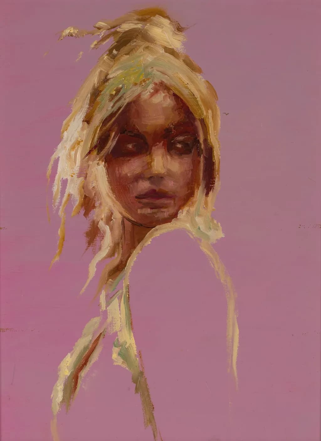Whispers of Color: An Abstract Portrait of Soft Expression