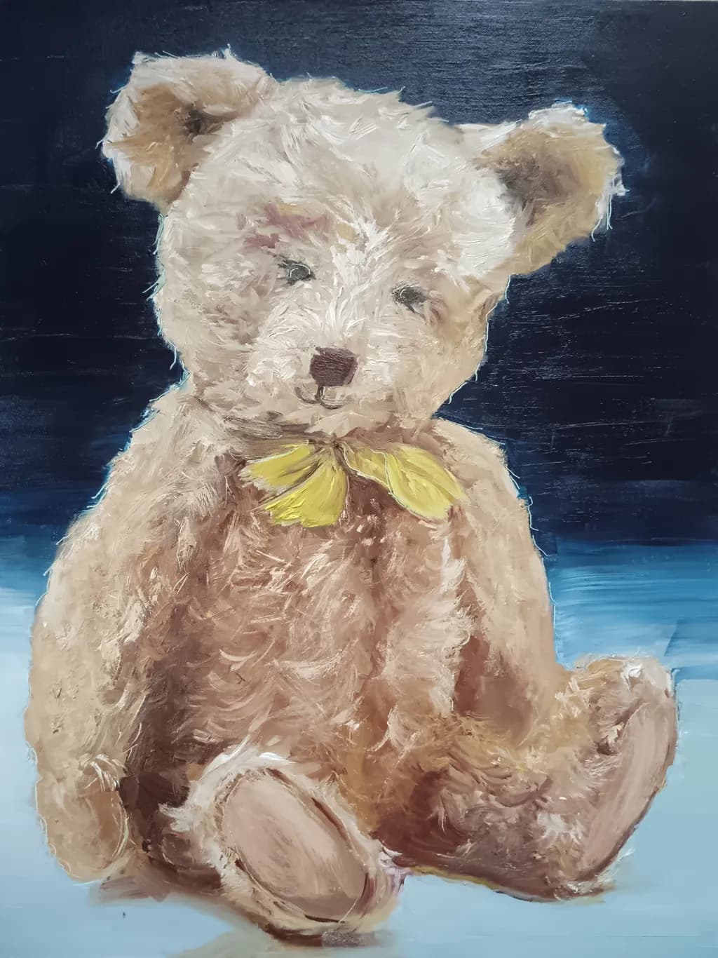 Whimsical Embrace: A Nostalgic Teddy Bear Portrait