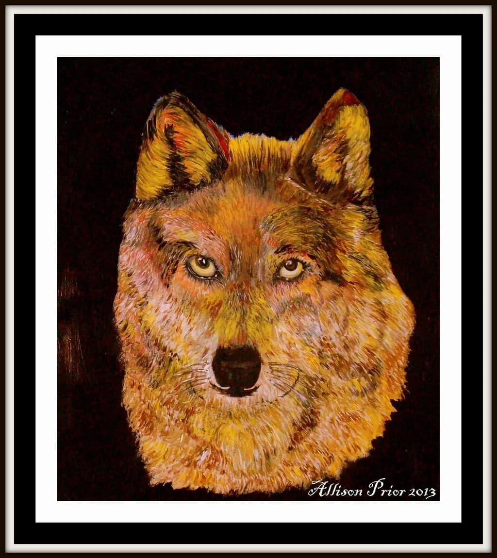 Majestic Gaze: The Spirit of the Wolf in Vibrant Colors