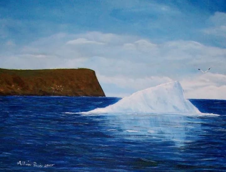 Serenity in Reflection: An Iceberg's Embrace of Tranquil Waters