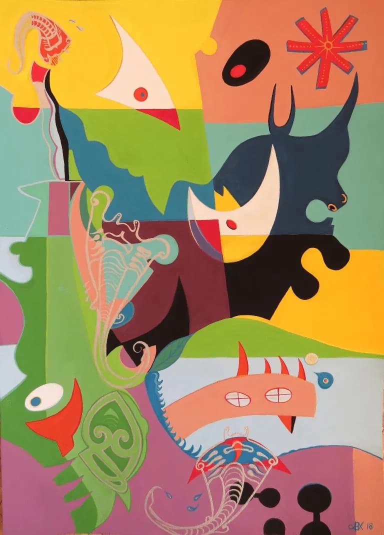 Vibrant Echoes: A Psychedelic Journey Through Political Landscapes and Inner Realms