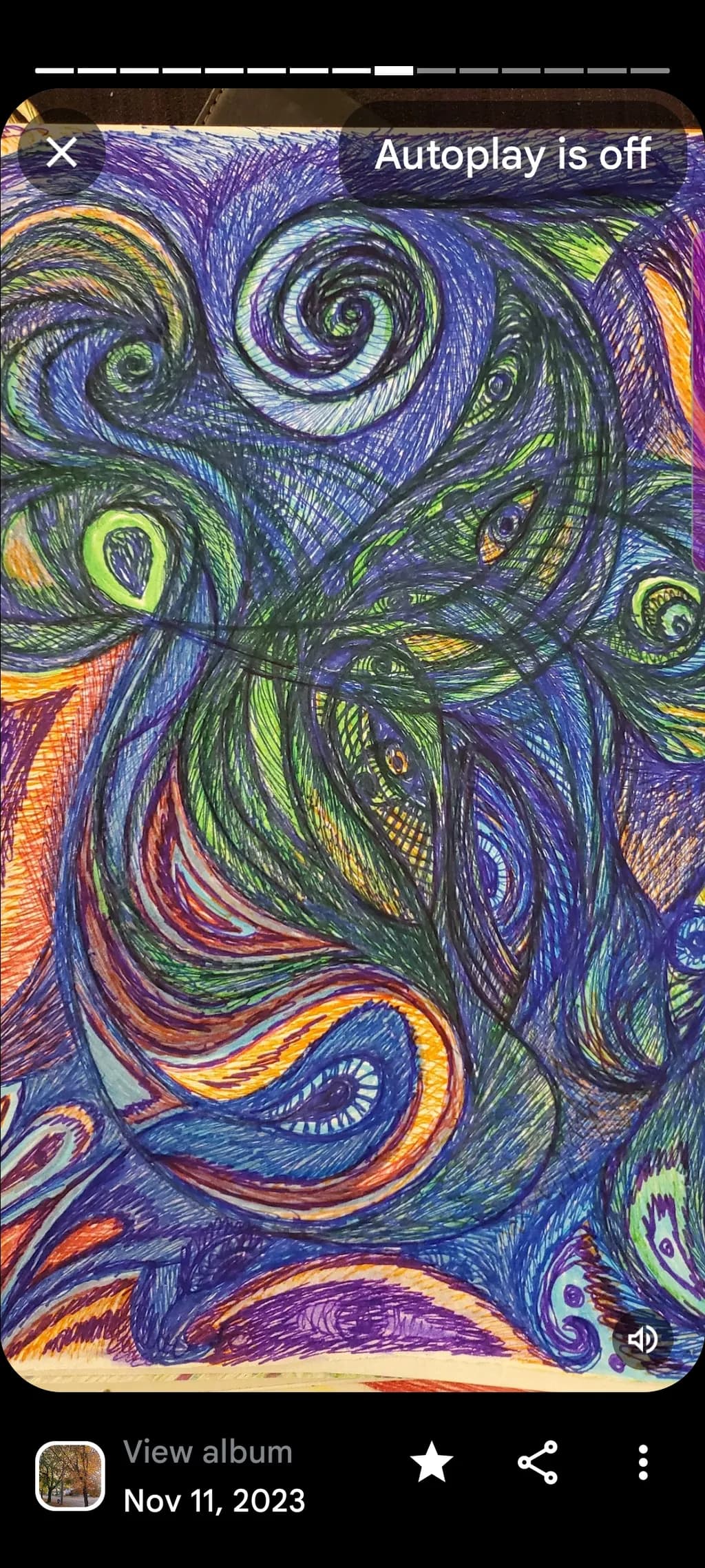 Whirls of Color: A Vibrant Dance of Spirals and Swirls in Mixed Media Art