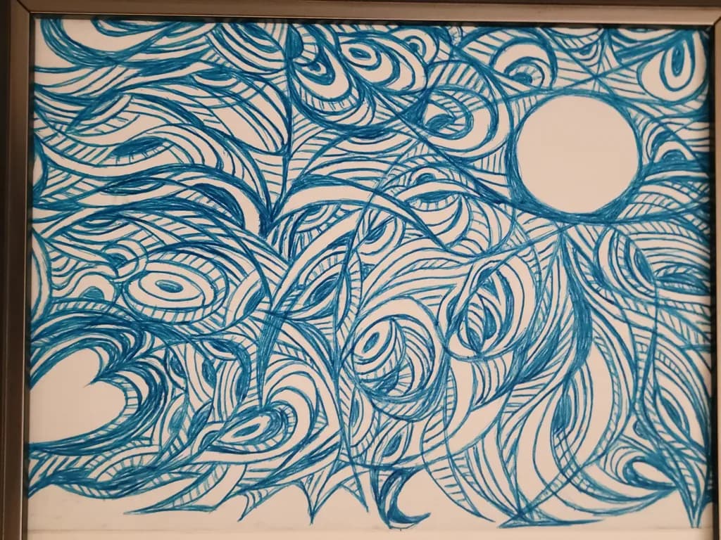 Whispers of the Ocean: A Blue Symphony of Swirls and Light