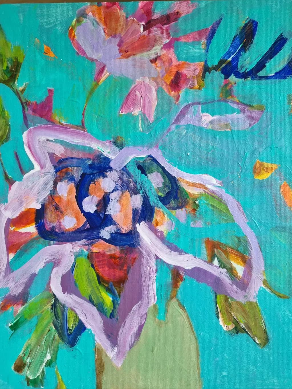 Vibrant Floral Symphony: An Abstract Expression of Color and Emotion