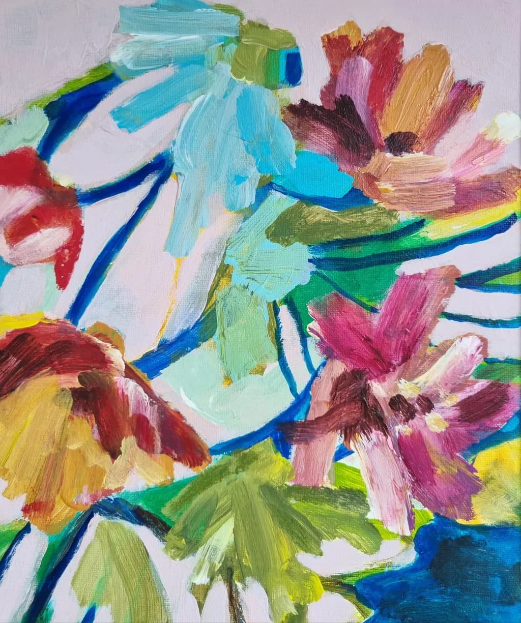 Vibrant Blossoms: A Colorful Dance of Nature's Palette