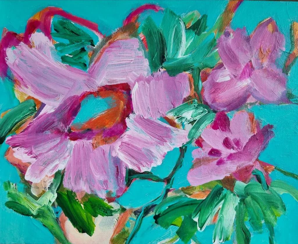 Vibrant Floral Symphony: An Abstract Celebration of Nature's Colors