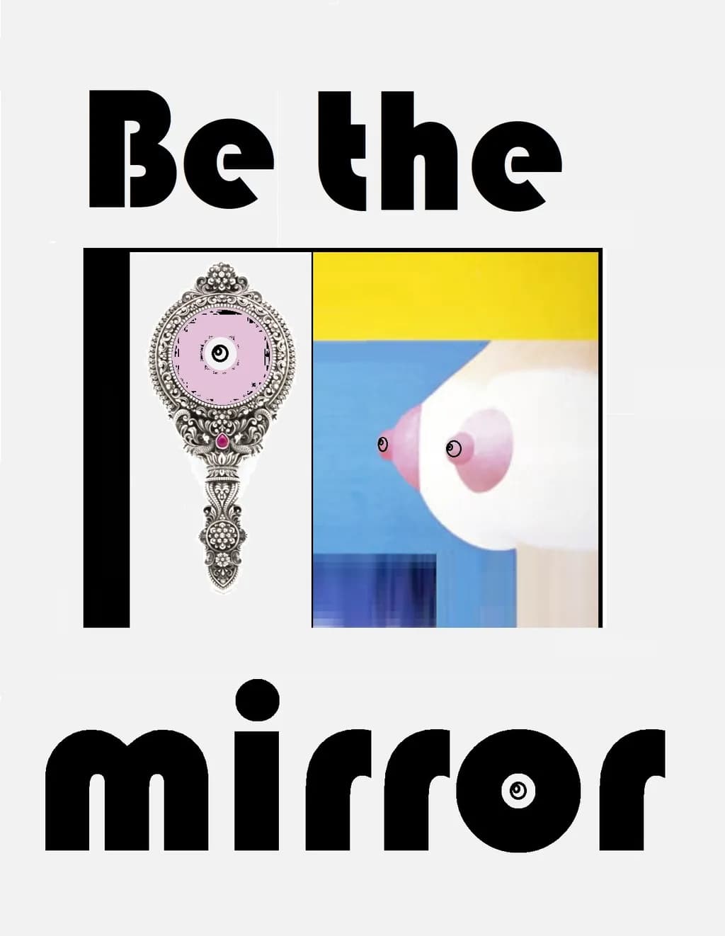 Reflective Whimsy: Embrace Your Inner Mirror in a Playful Artistry of Color and Form