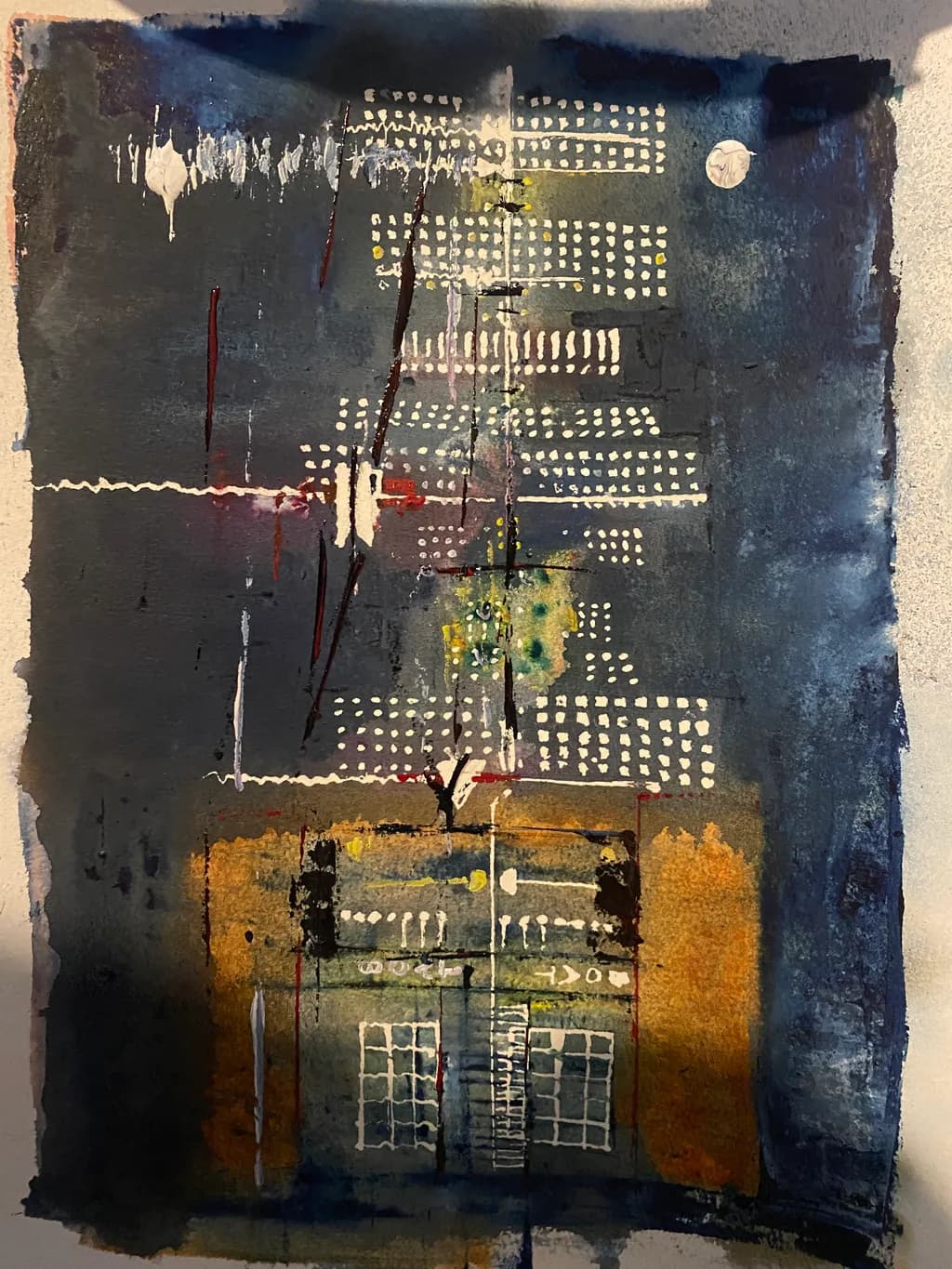 Whispers of the Night: An Abstract Journey Through Color and Form