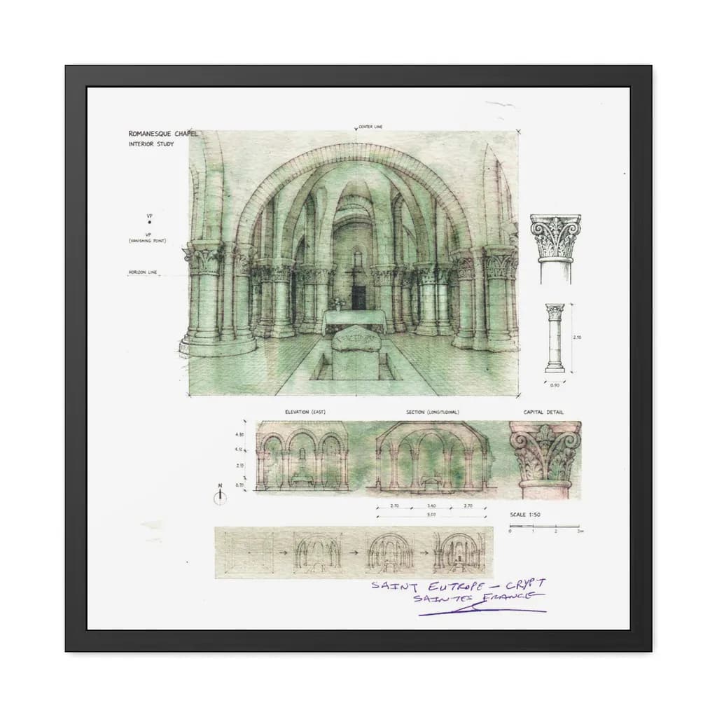 Saint Eutrope Cathedral Crypt Sketch