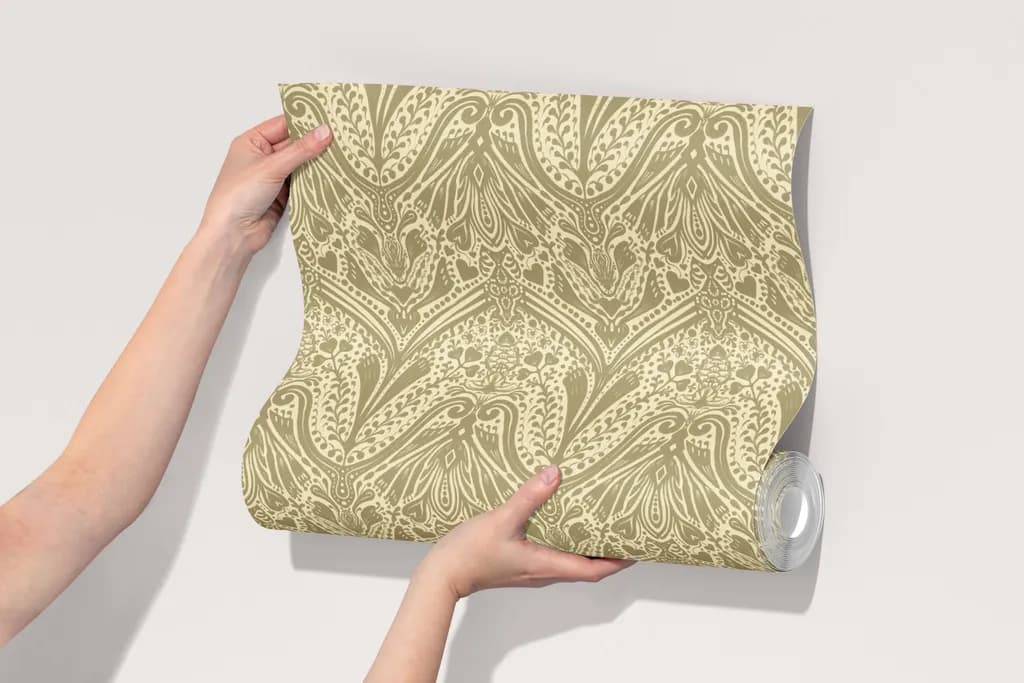 Elegant Floral Harmony: Timeless Wallpaper Design for Sophisticated Spaces