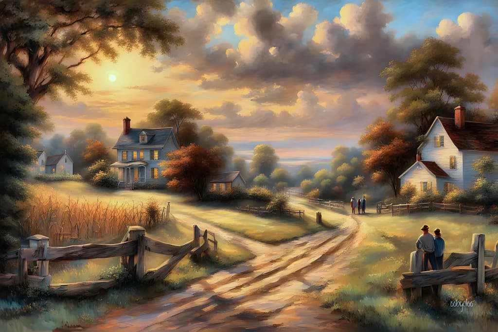 Sunset Serenade: A Journey Through Tranquil Country Roads