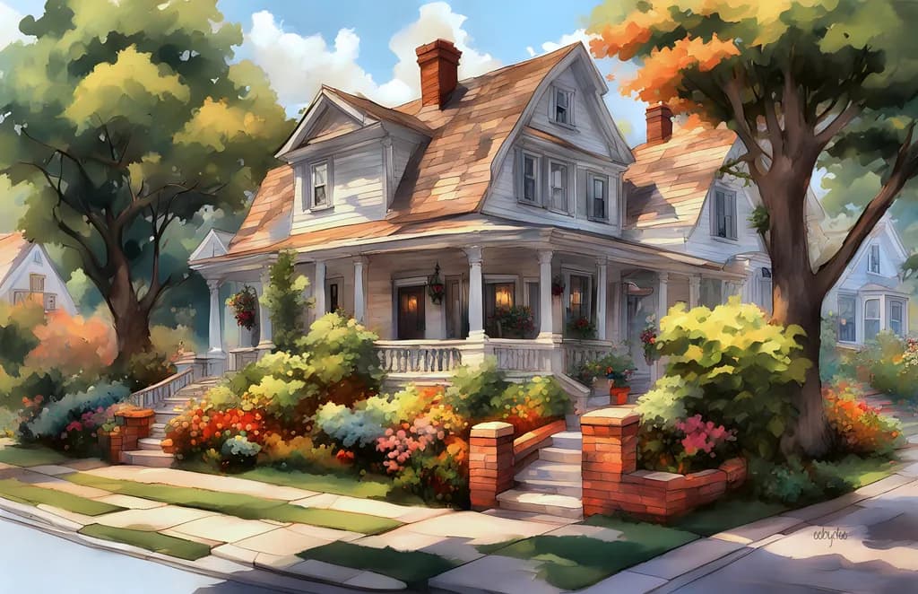 Charming Abode: A Whimsical Retreat in Blooming Colors