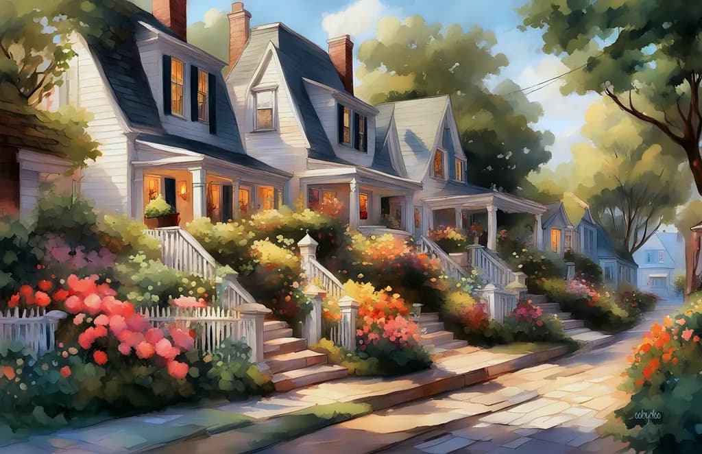 Charming Serenity: A Quaint Floral Haven Embracing Inviting Homes