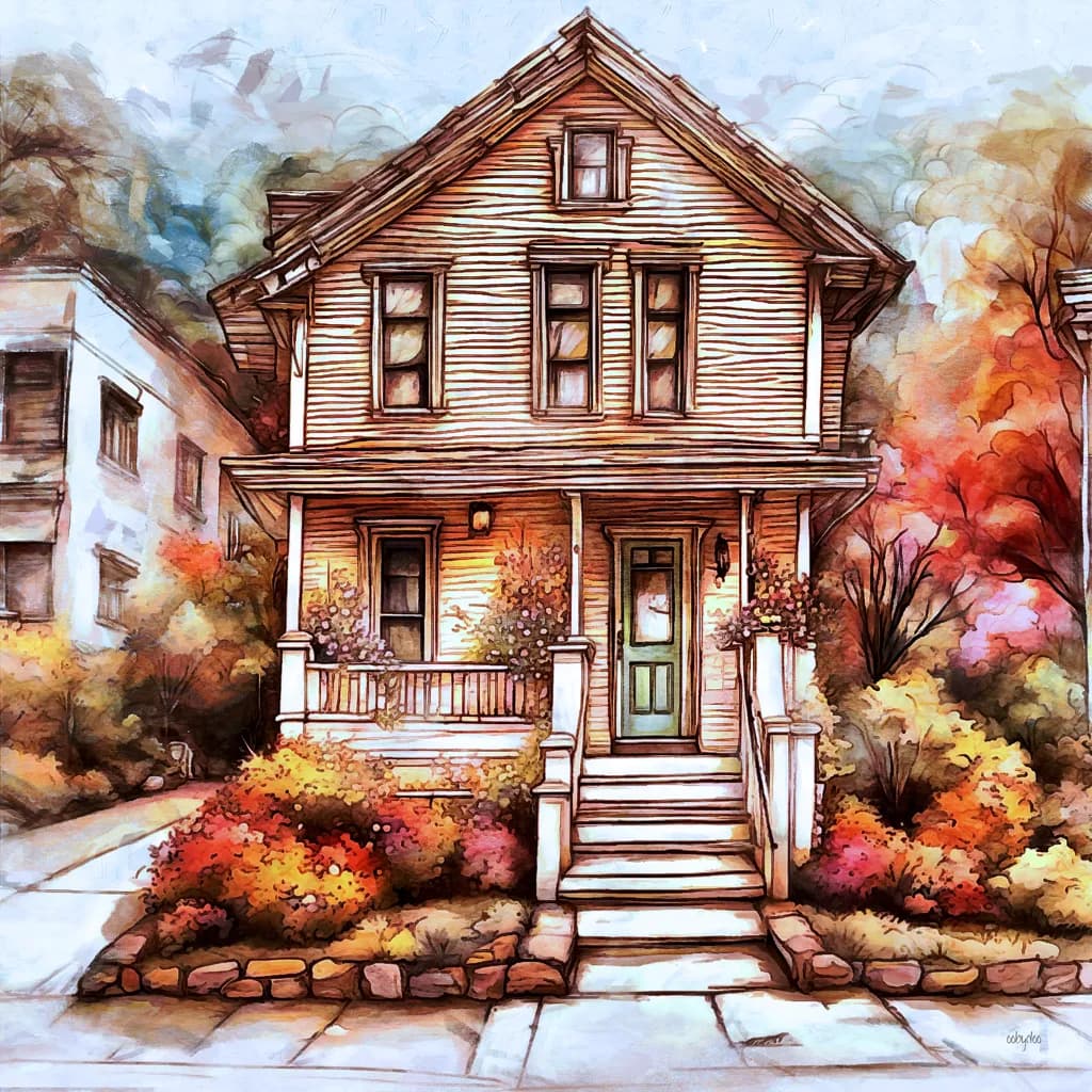 Charming Abode: A Cozy Retreat Amidst Autumn's Embrace