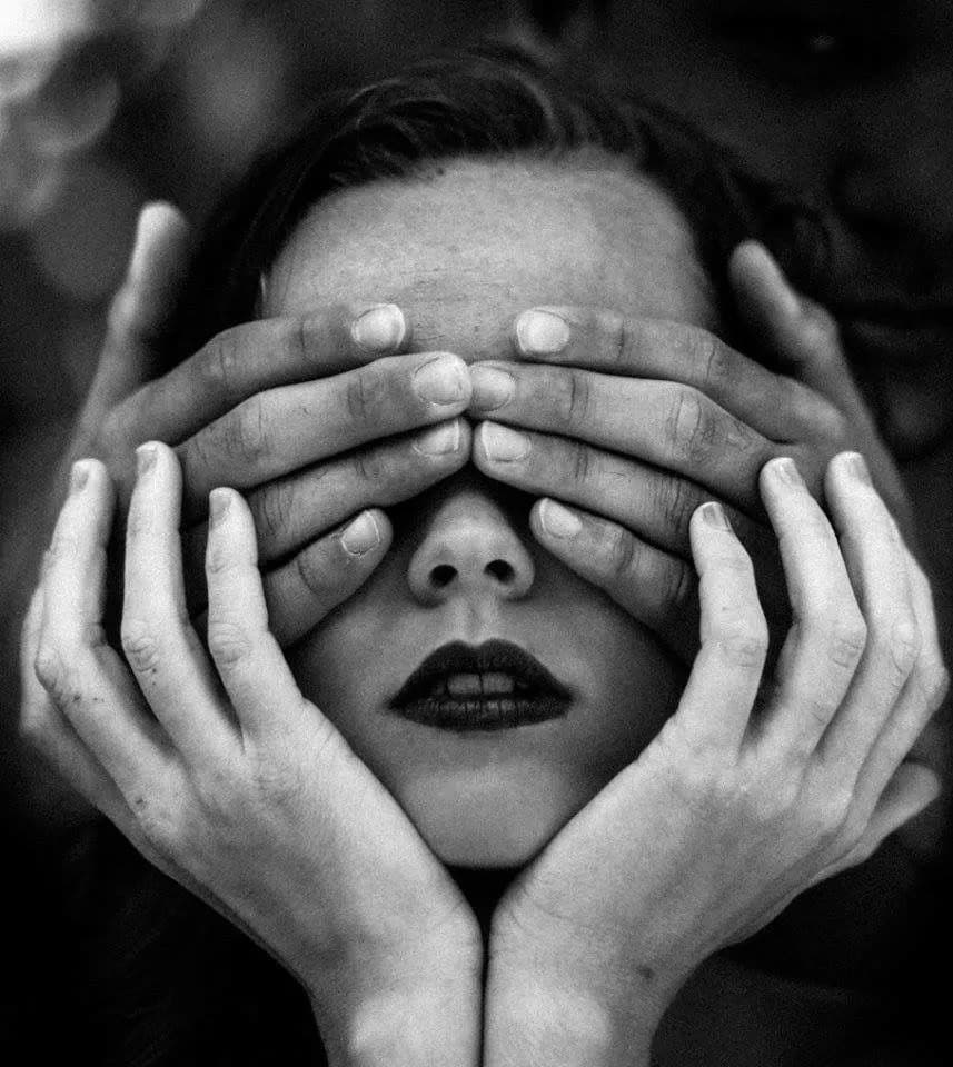Veiled Emotions: A Dance of Hands and Shadows