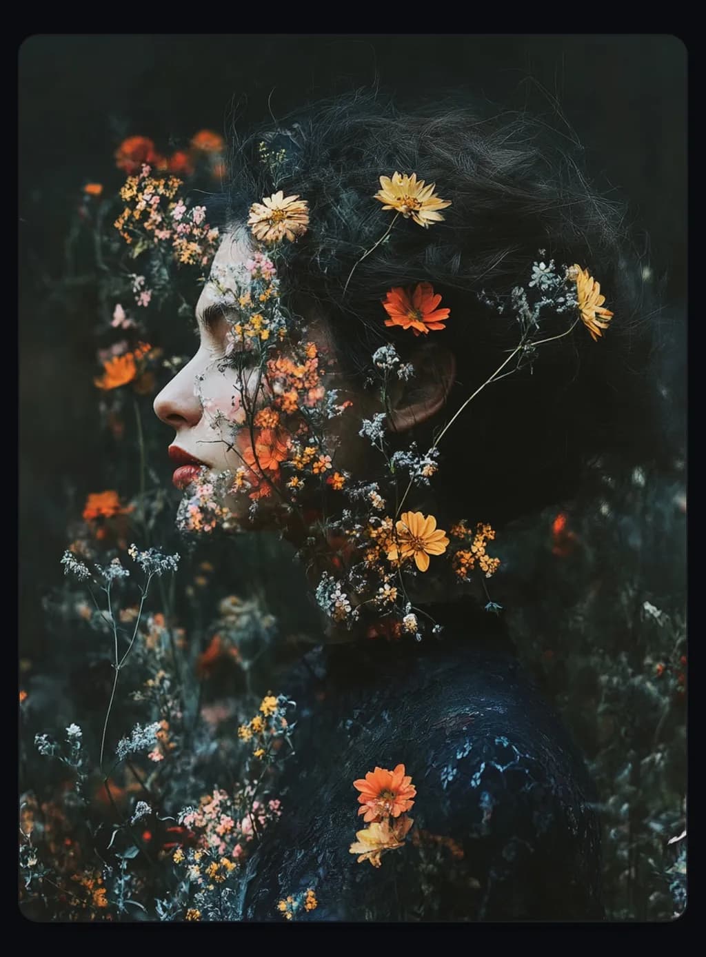 Whispers of Nature: An Ethereal Portrait of Floral Serenity