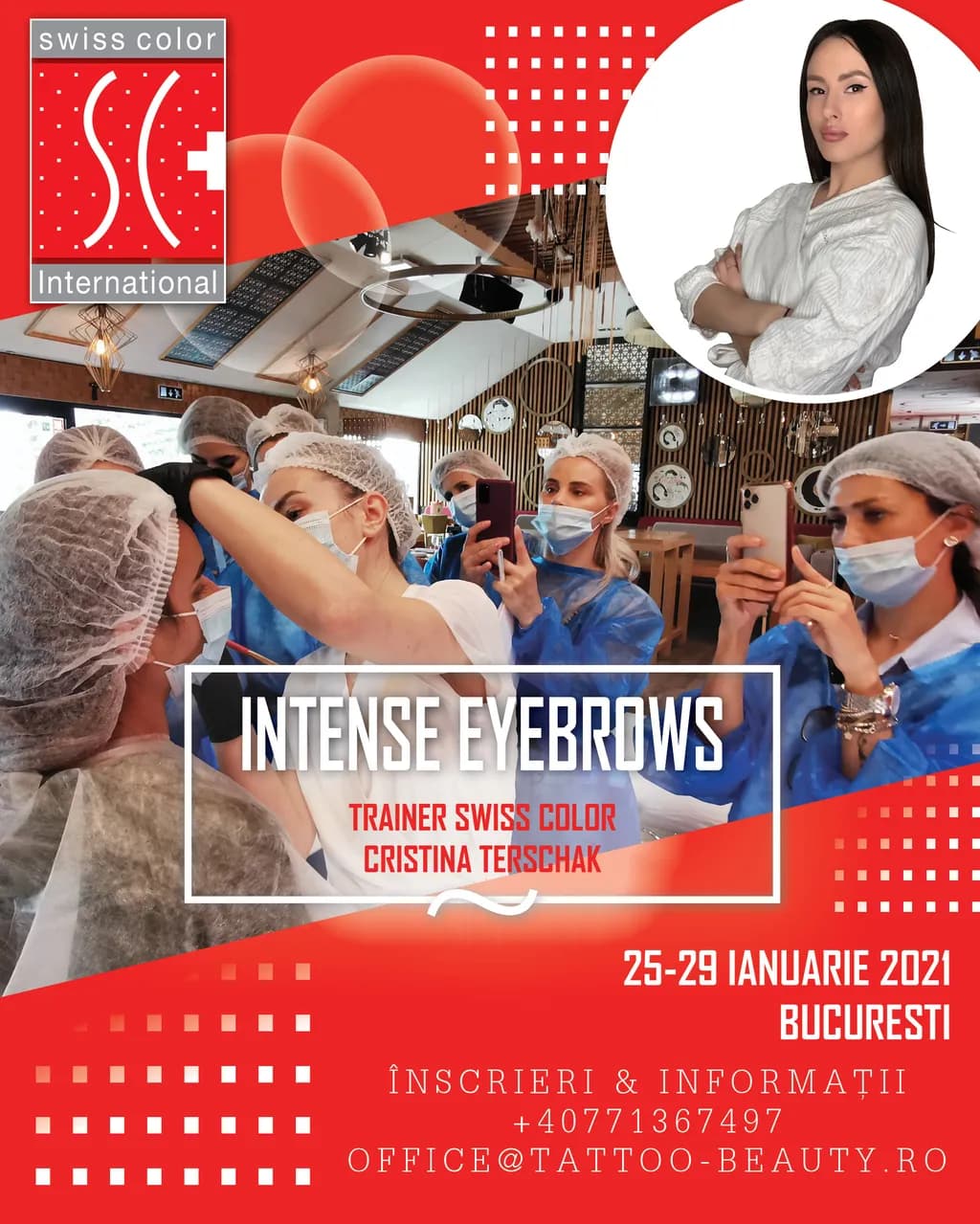 Intense Eyebrows Masterclass: Elevate Your Skills with Swiss Color Trainer Cristina Terschak in Bucharest, January 2021