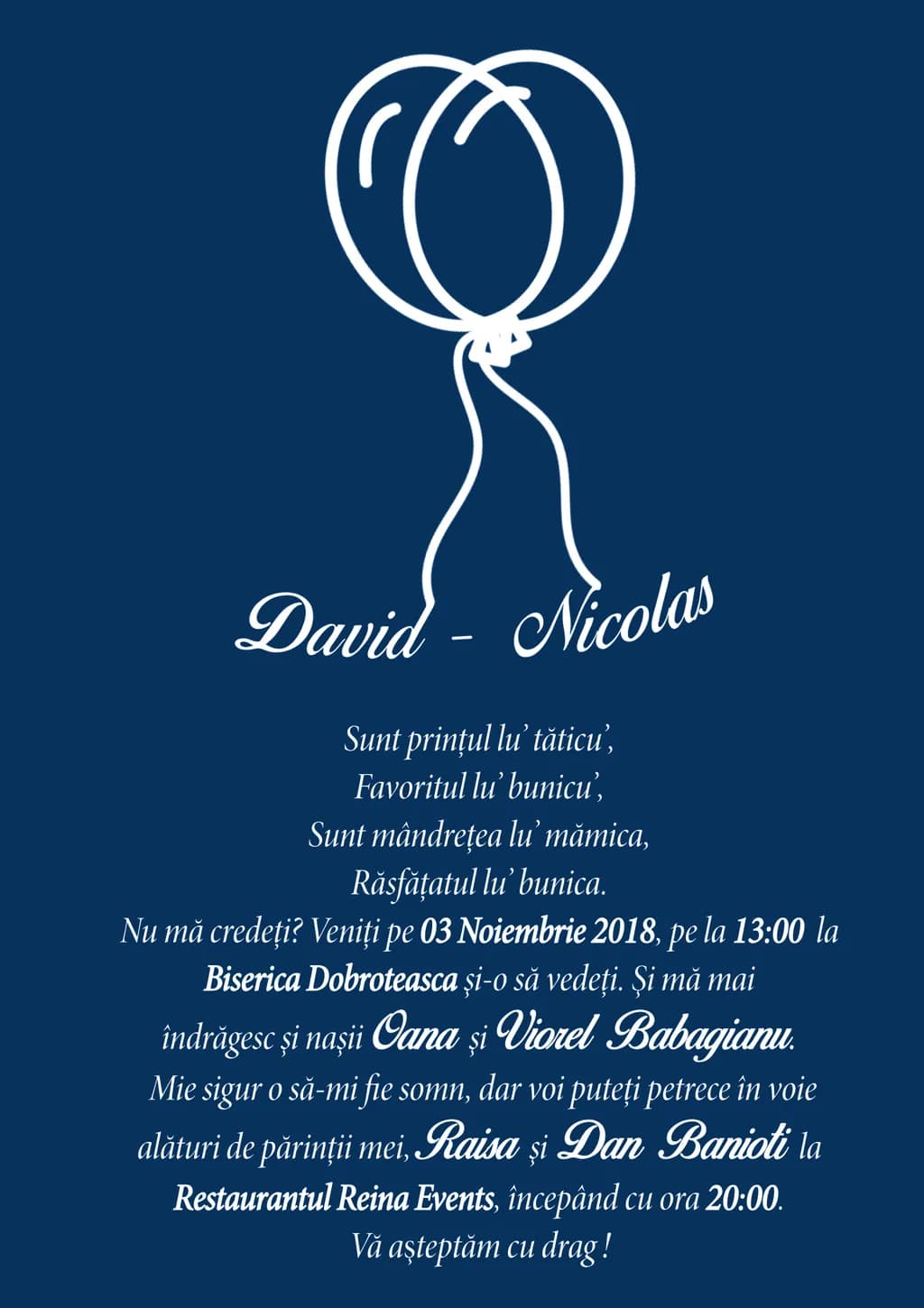 Celebrating David and Nicolas: A Heartfelt Invitation to Family and Friends
