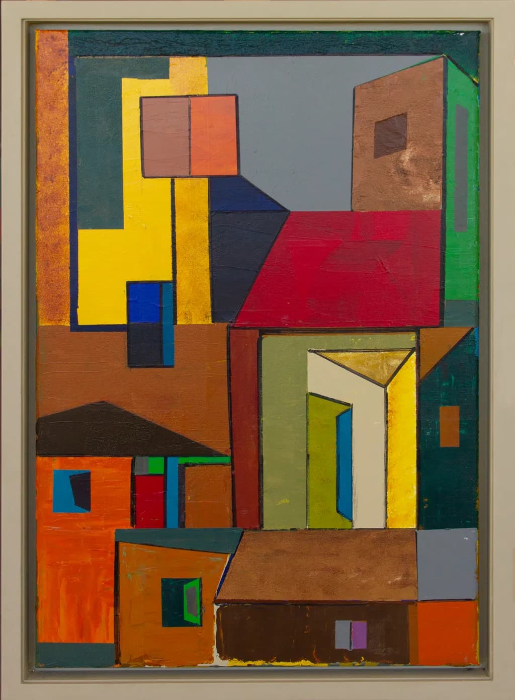 Vibrant Urban Mosaic: A Colorful Exploration of Abstract Architecture