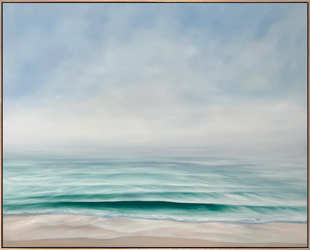 Serenity by the Shore: A Tranquil Abstract Coastal Escape
