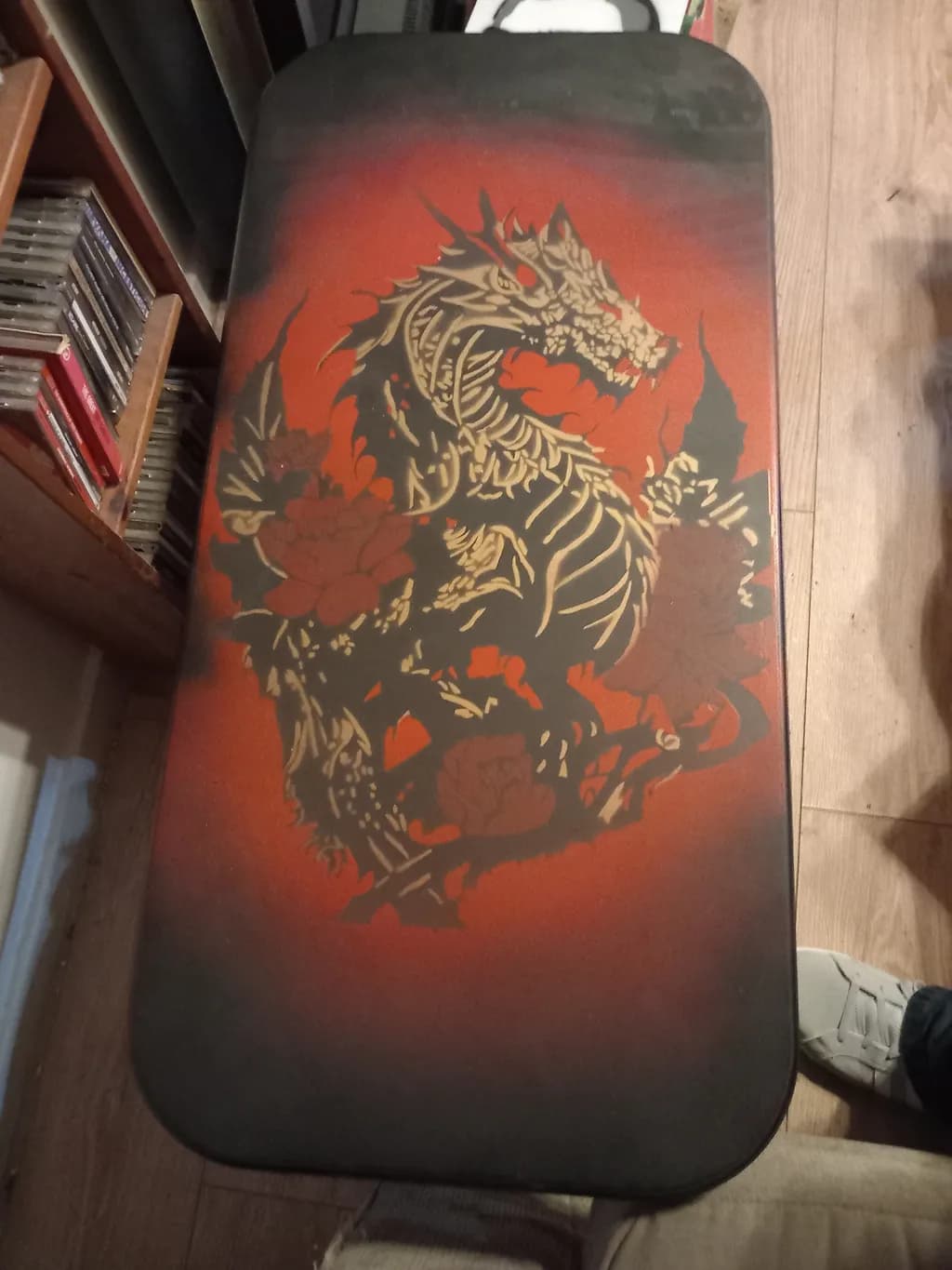 Fiery Dragon Embrace: A Floral Dance of Strength and Beauty