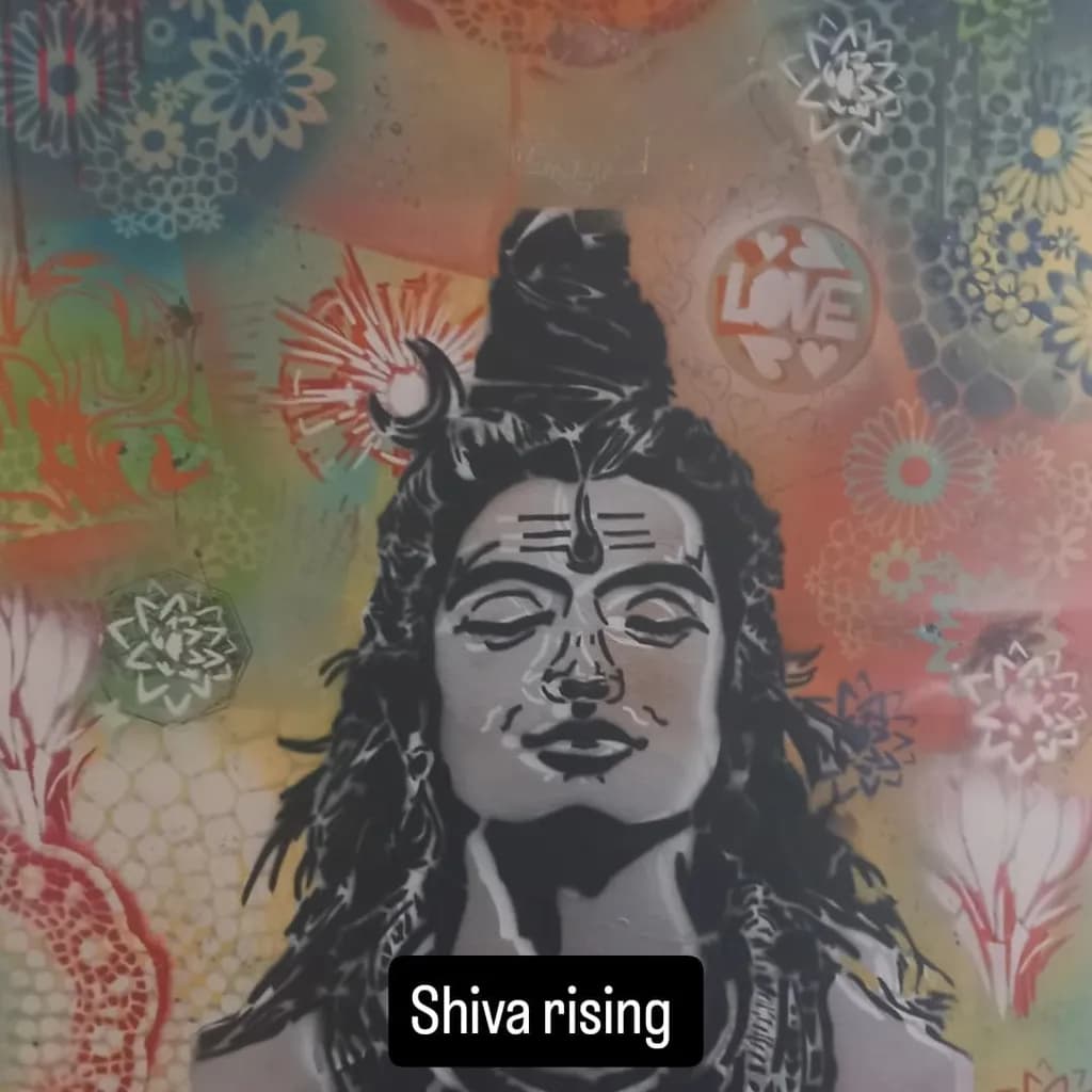 Divine Awakening: The Radiance of Shiva in Colorful Harmony