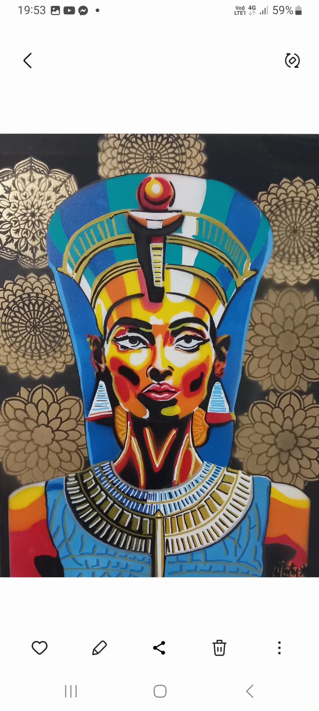 Regal Radiance: A Vibrant Tribute to Ancient Elegance